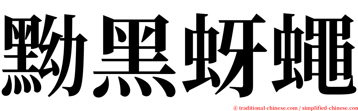 黝黑蚜蠅 serif font