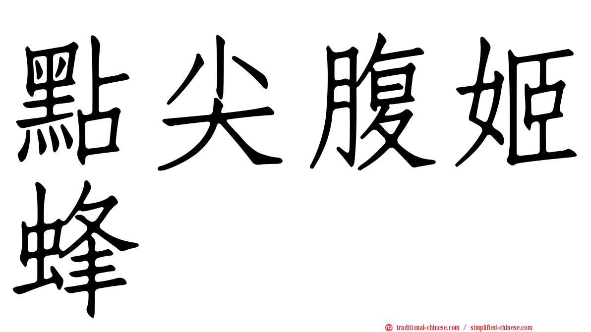 點尖腹姬蜂