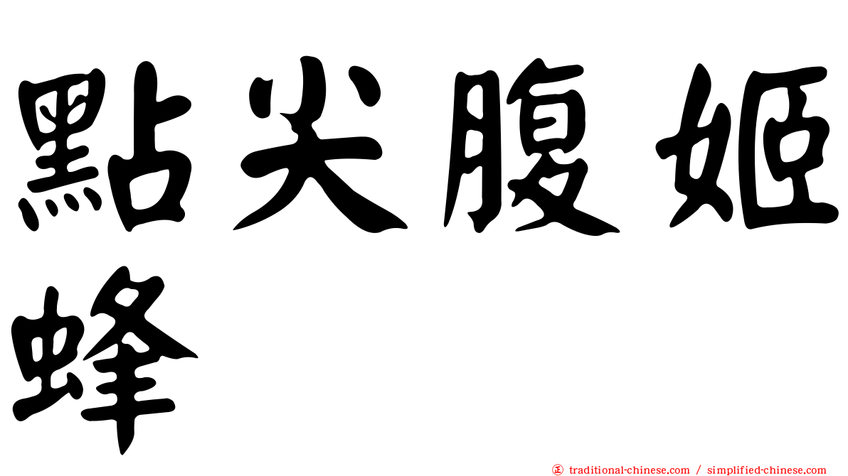 點尖腹姬蜂