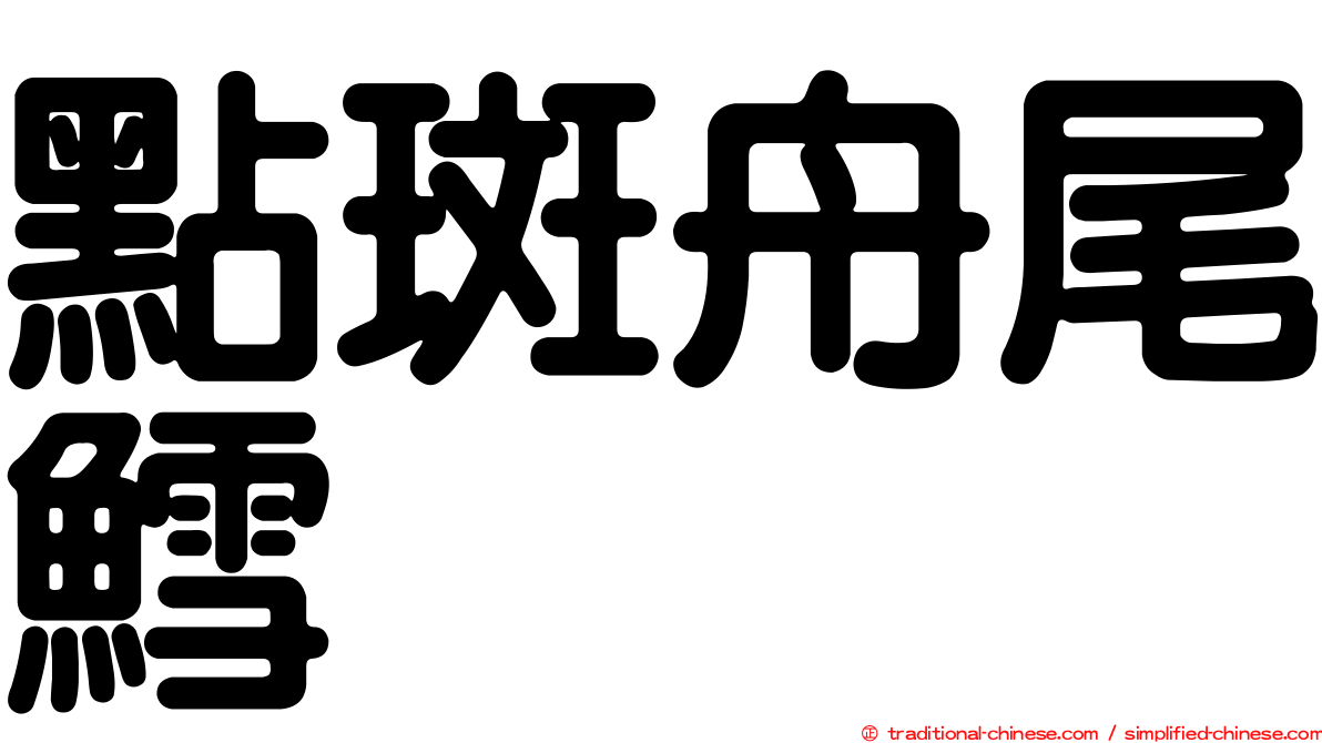 點斑舟尾鱈