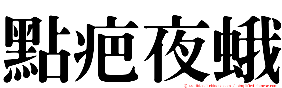 點疤夜蛾