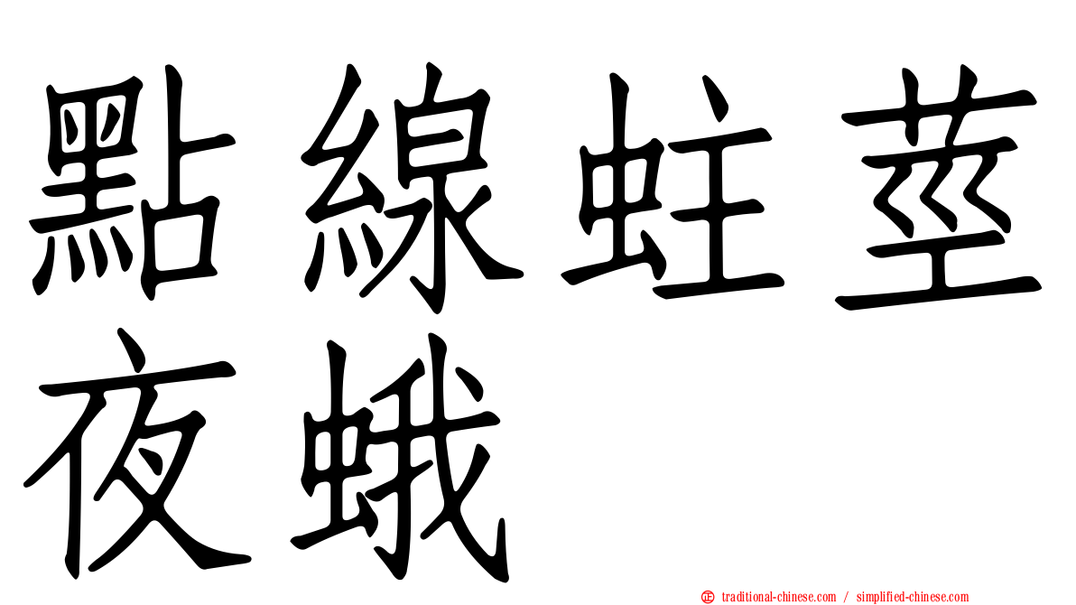 點線蛀莖夜蛾