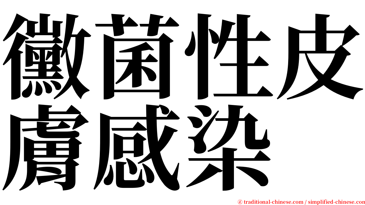 黴菌性皮膚感染 serif font