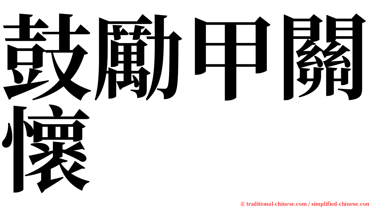 鼓勵甲關懷 serif font