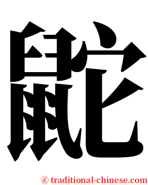 鼧 serif font