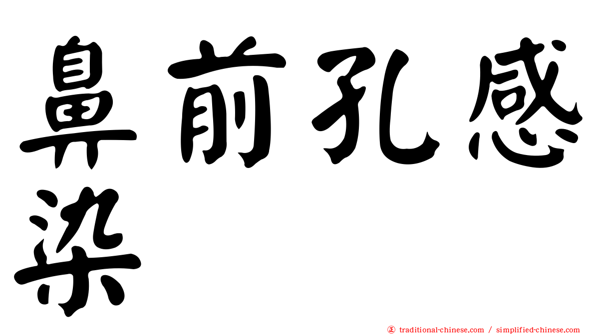 鼻前孔感染
