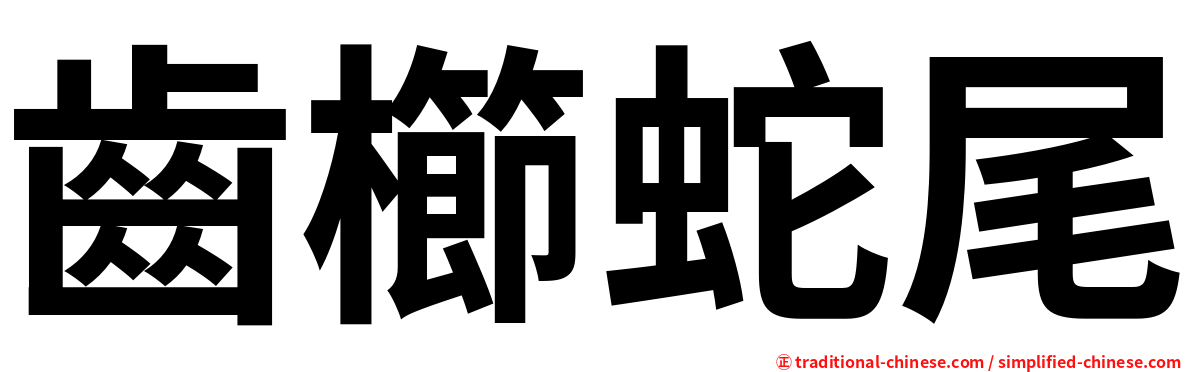 齒櫛蛇尾