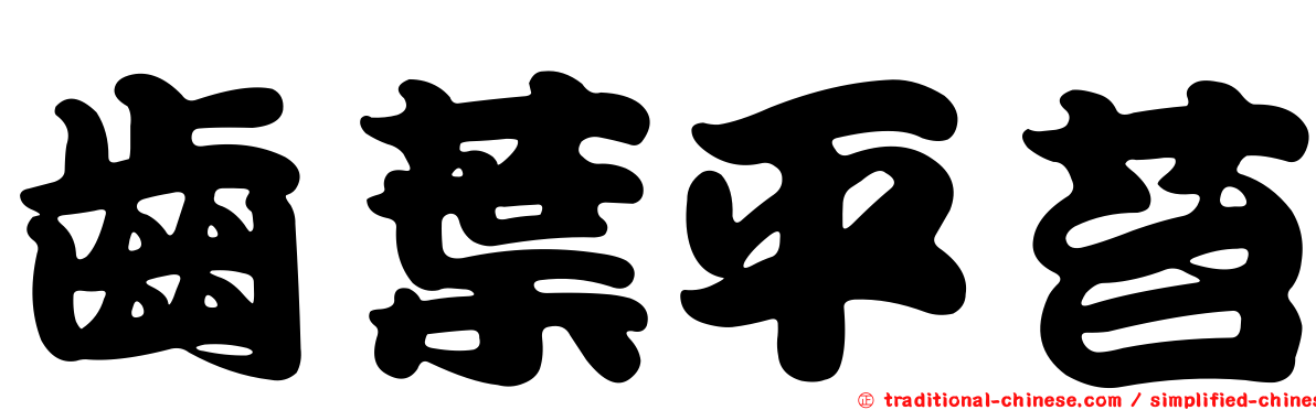 齒葉平苔