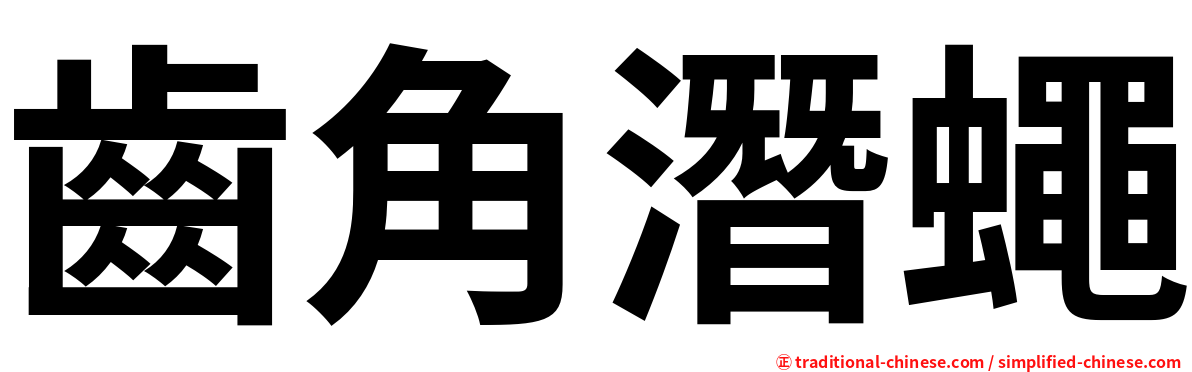 齒角潛蠅