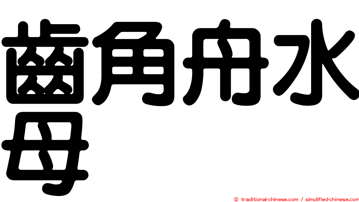 齒角舟水母