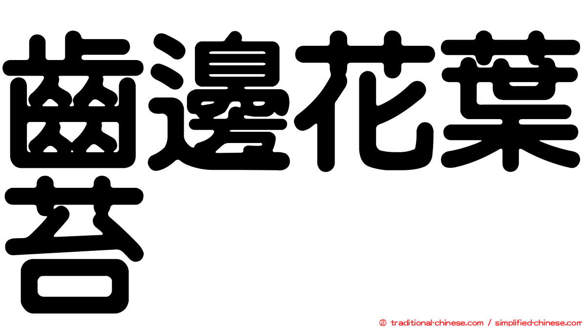 齒邊花葉苔