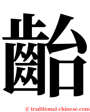 齝 serif font