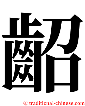 齠 serif font