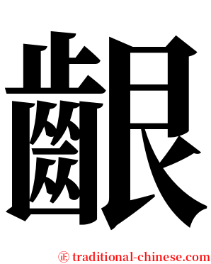 齦 serif font
