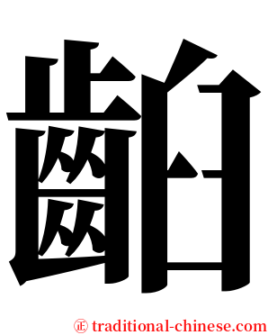 齨 serif font