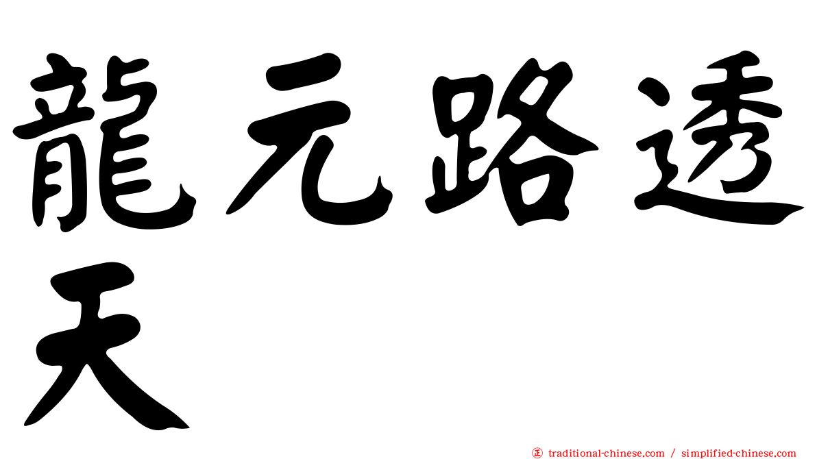 龍元路透天