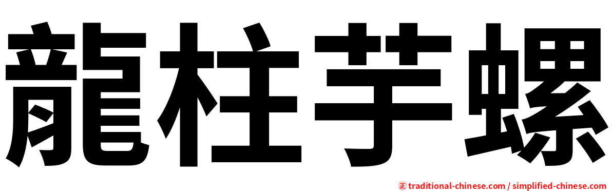 龍柱芋螺