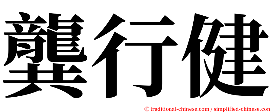 龔行健 serif font