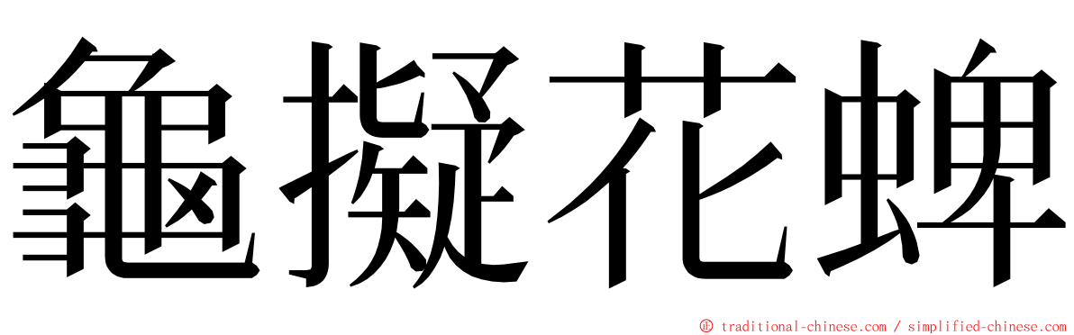 龜擬花蜱 ming font