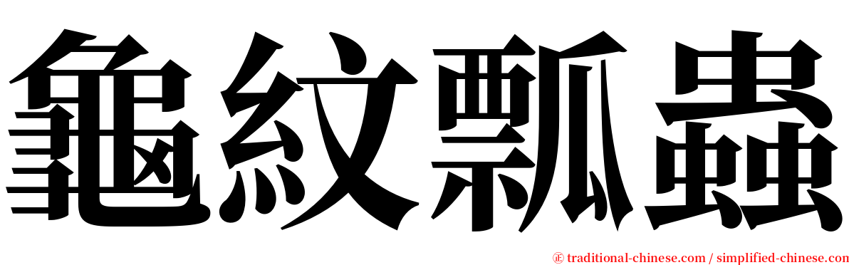 龜紋瓢蟲 serif font