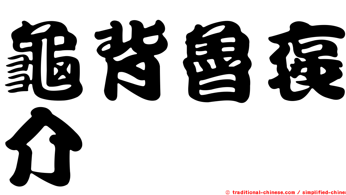 龜背魯褒介