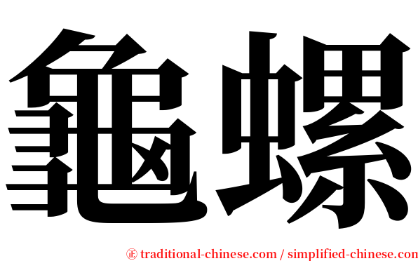 龜螺 serif font