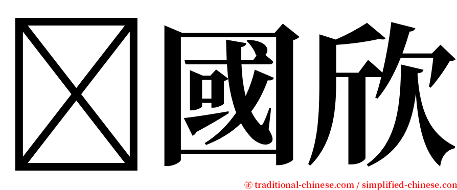 國欣 serif font