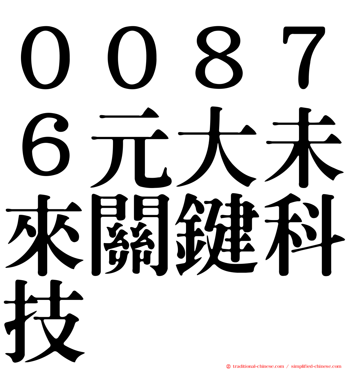 ００８７６元大未來關鍵科技