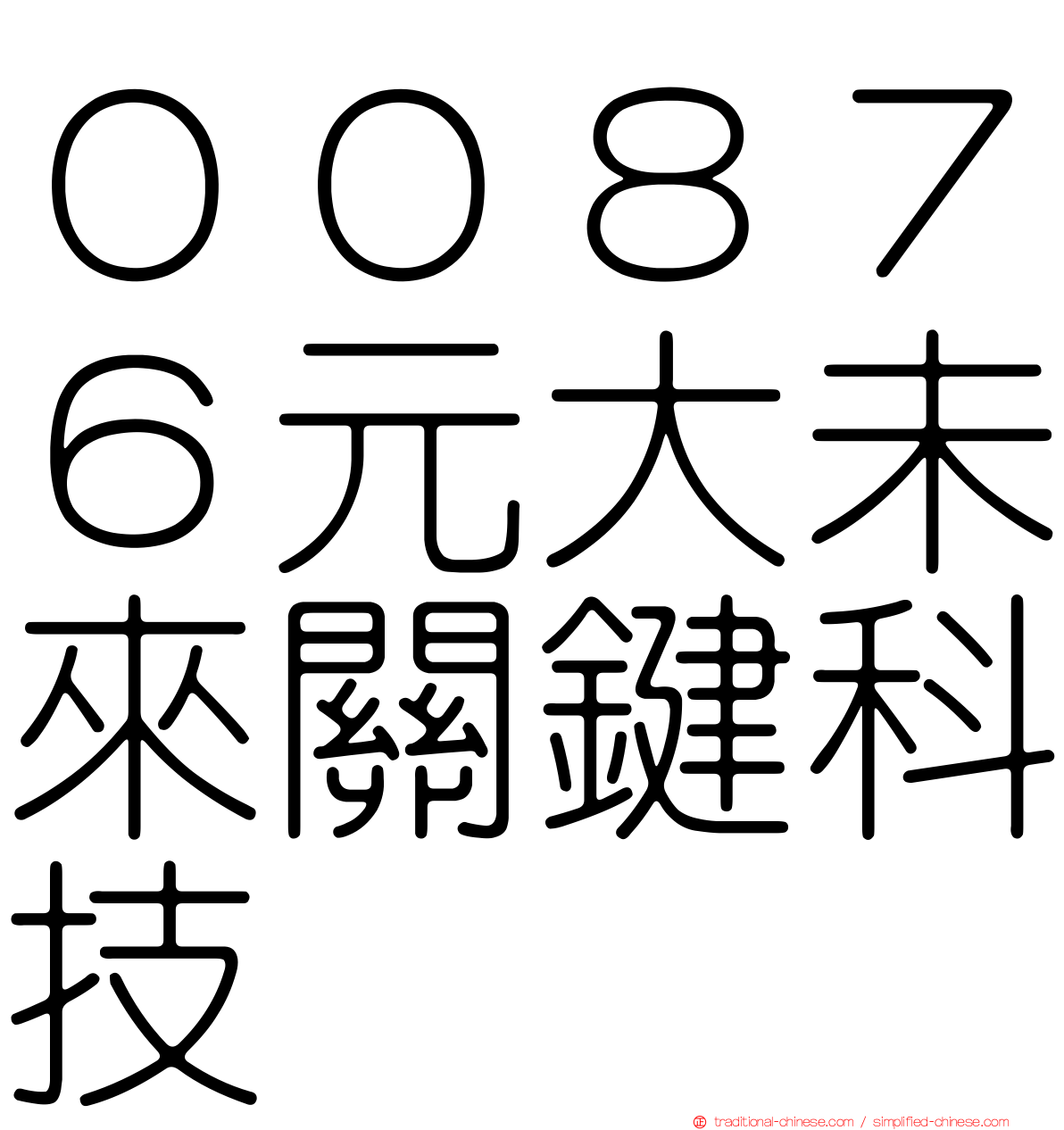 ００８７６元大未來關鍵科技