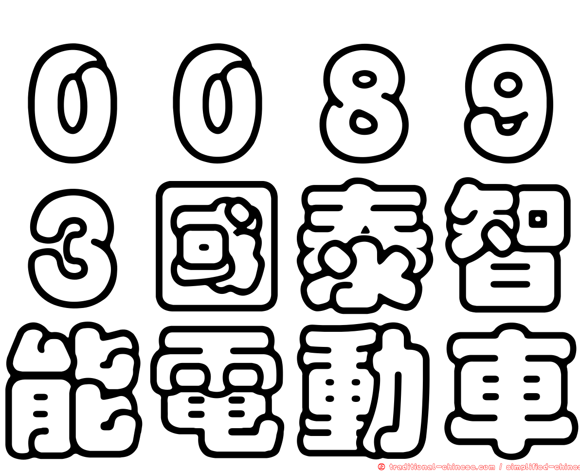 ００８９３國泰智能電動車