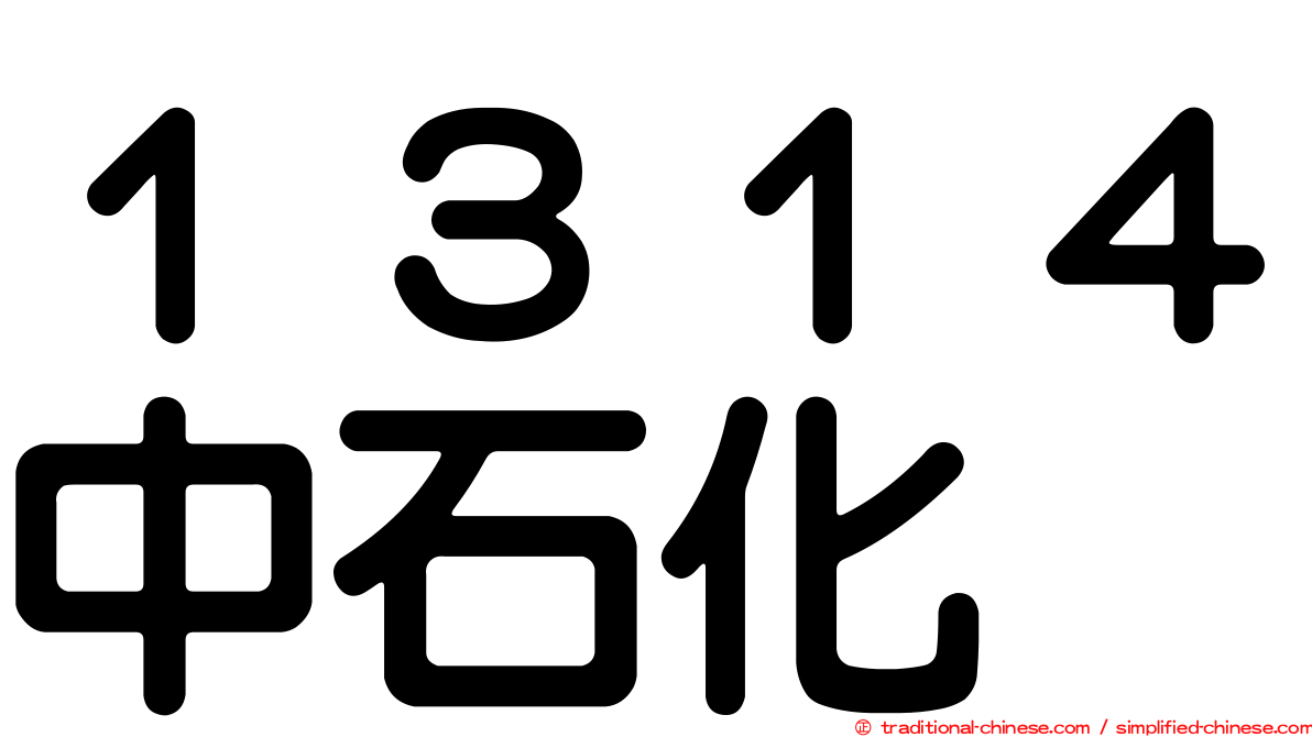 １３１４中石化