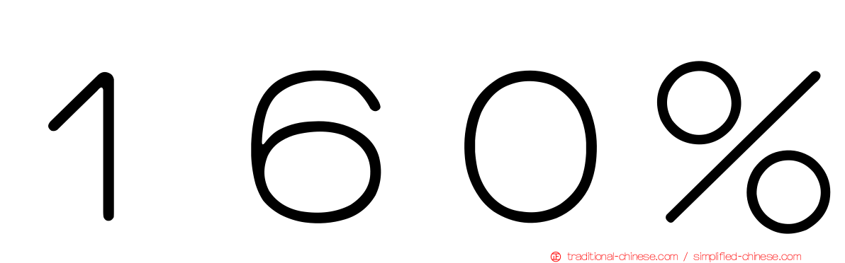 １６０％