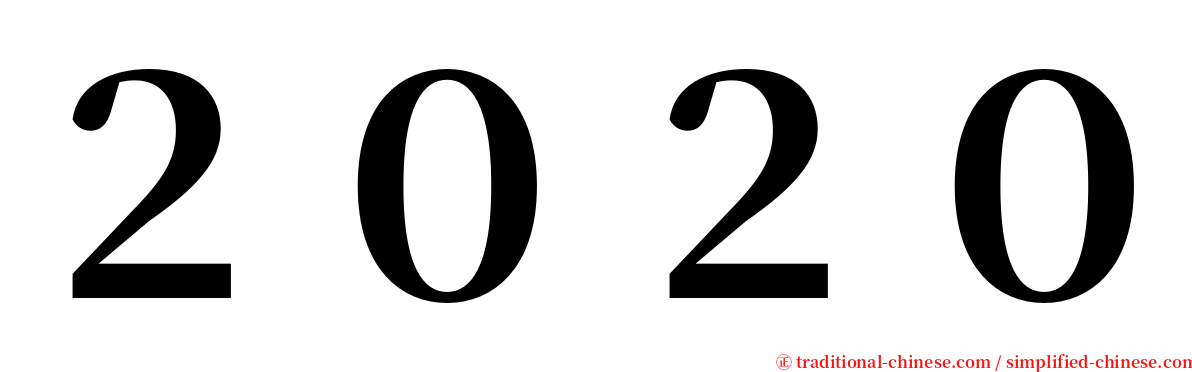 ２０２０ serif font