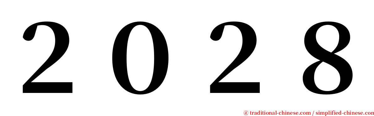 ２０２８ serif font