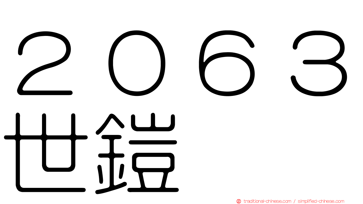 ２０６３世鎧