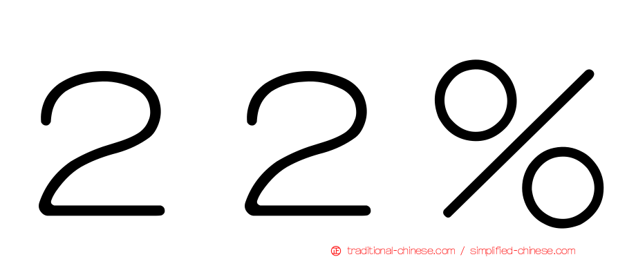 ２２％