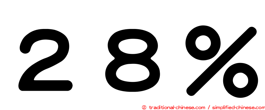 ２８％