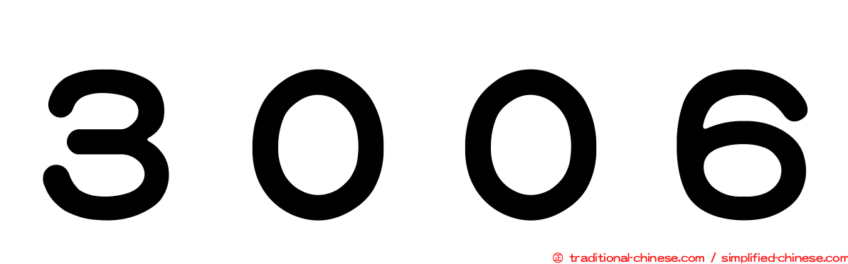 ３００６