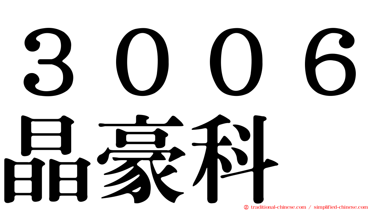 ３００６晶豪科