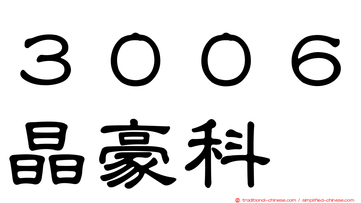 ３００６晶豪科