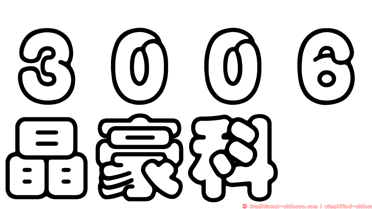 ３００６晶豪科