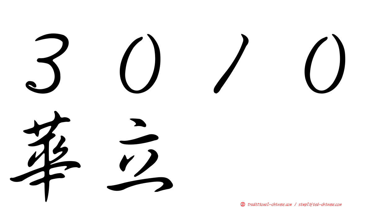 ３０１０華立