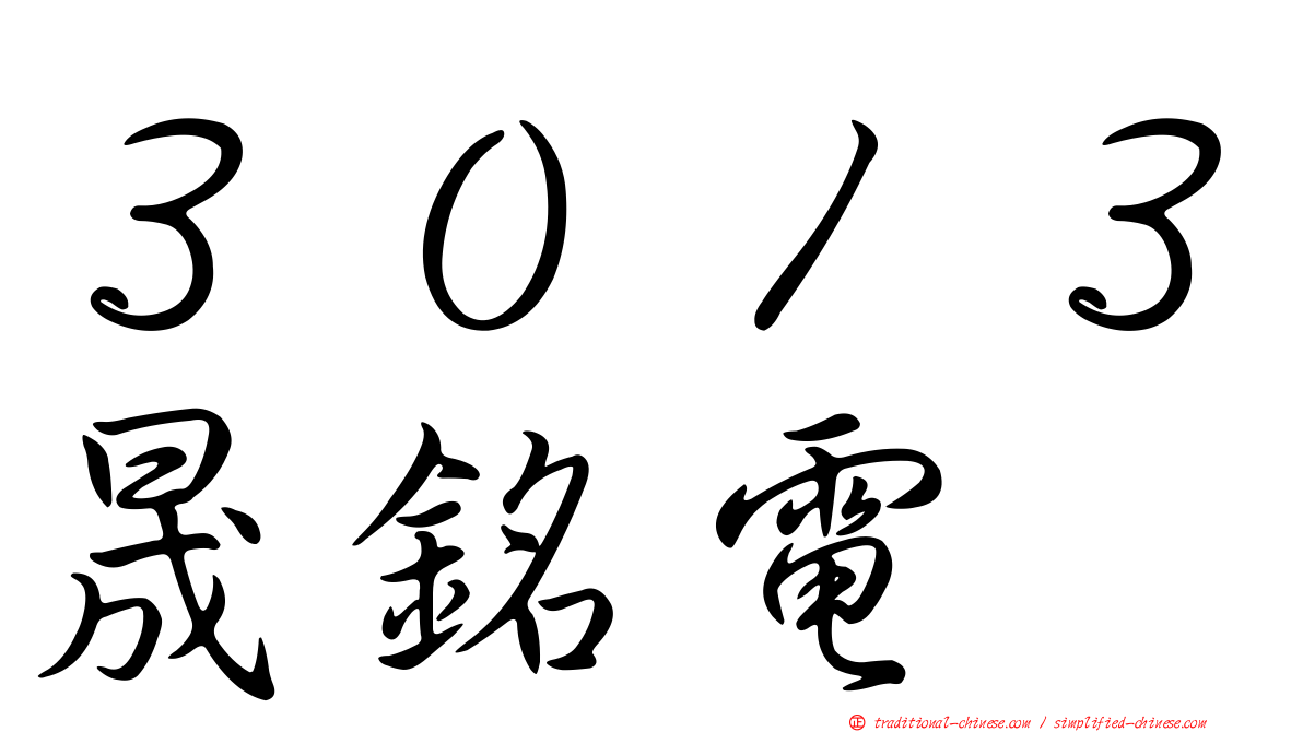 ３０１３晟銘電