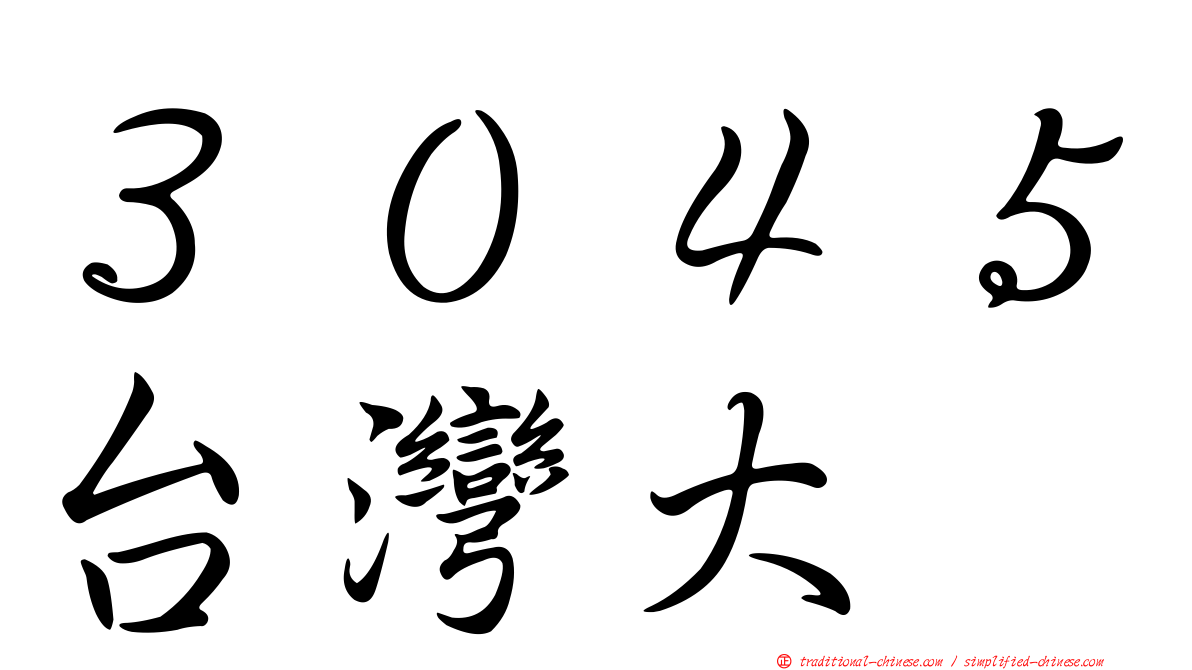 ３０４５台灣大