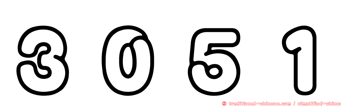 ３０５１
