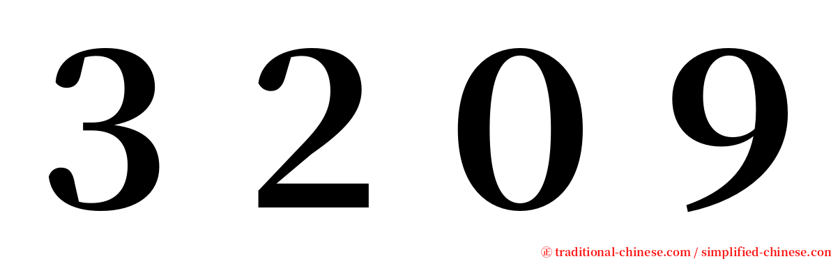 ３２０９ serif font