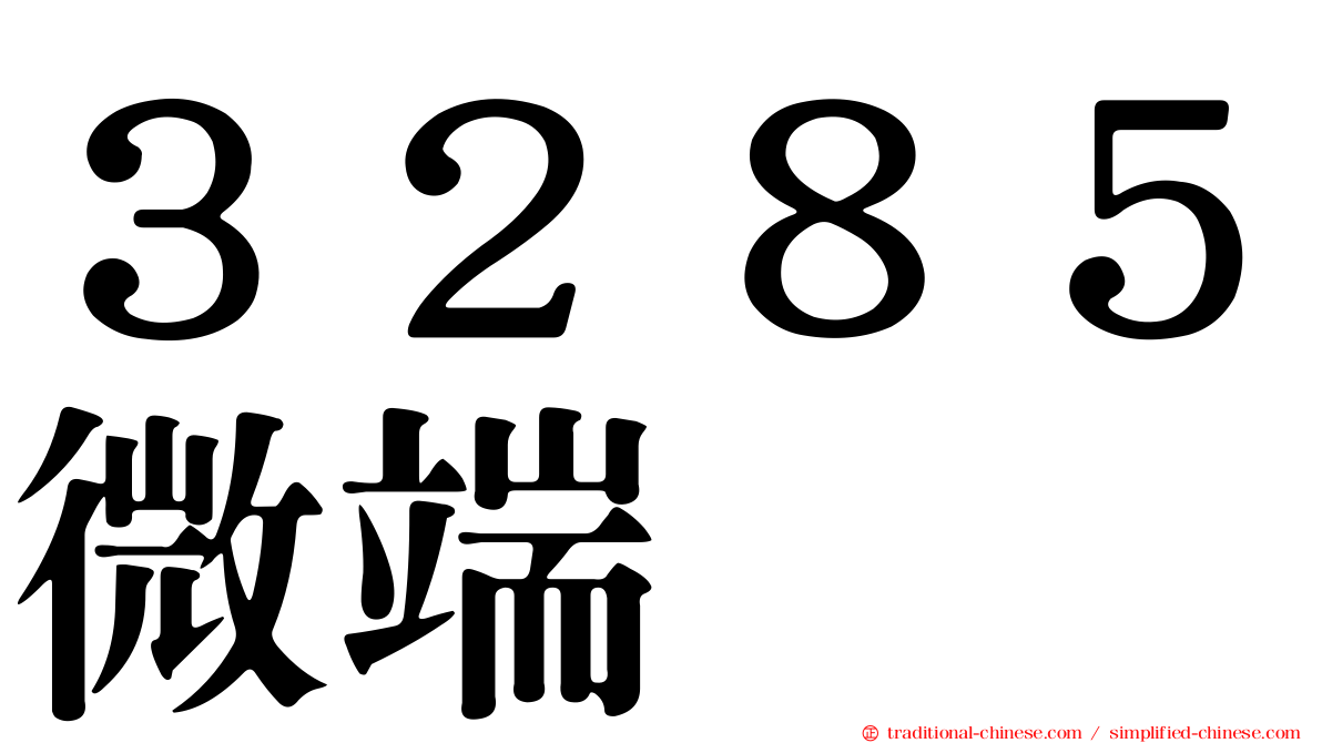 ３２８５微端