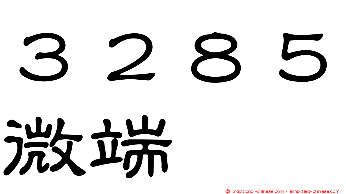 ３２８５微端