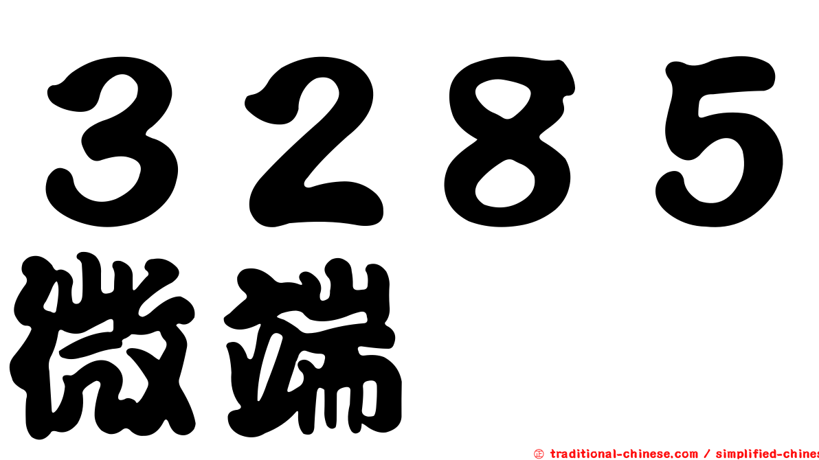 ３２８５微端