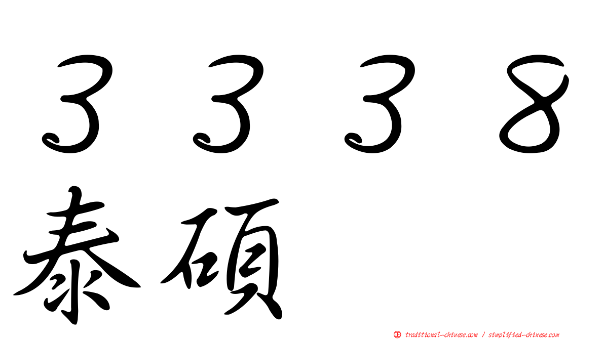 ３３３８泰碩
